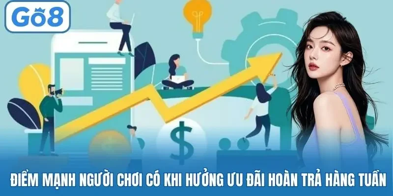 Các điểm mạnh mà người chơi có khi hưởng ưu đãi hoàn trả hàng tuần