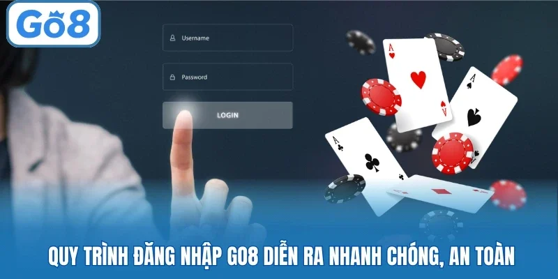 Quy trình đăng nhập GO8 diễn ra nhanh chóng, an toàn